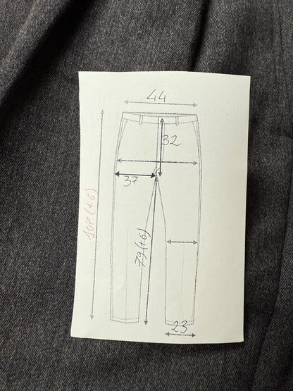 Pantaloni flanella grigio antracite - tg. 50