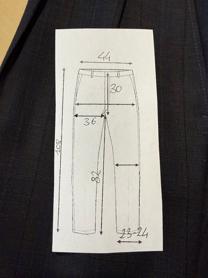 Pantaloni fresco lana grigio righe (NOS) - tg. 50