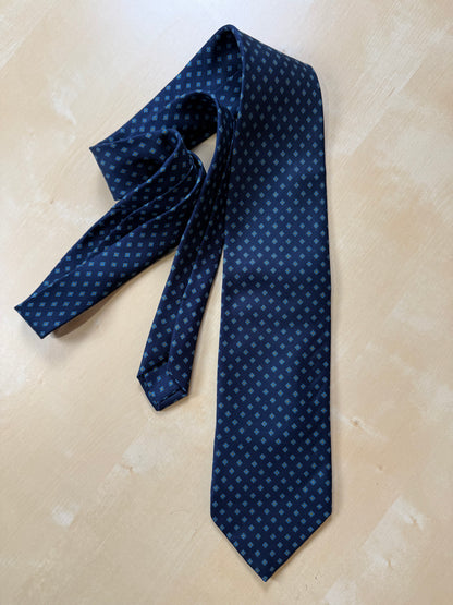 Cravatta Marinella navy micro fantasia