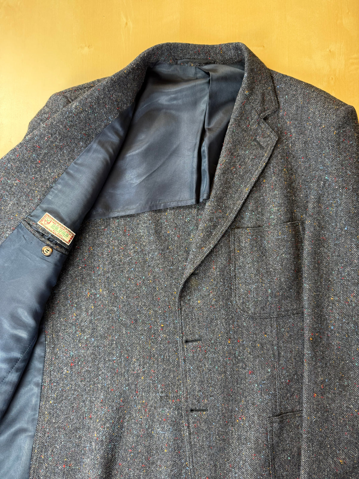 Giacca De Paz donegal tweed blu - tg. 56