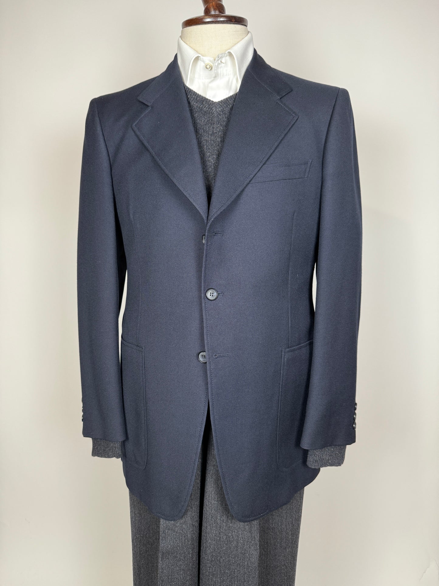 Giacca cavalry twill blu anni ‘60/‘70 - tg. 48