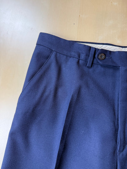 Completo doppiopetto anni '70 flanella blu - tg. 46