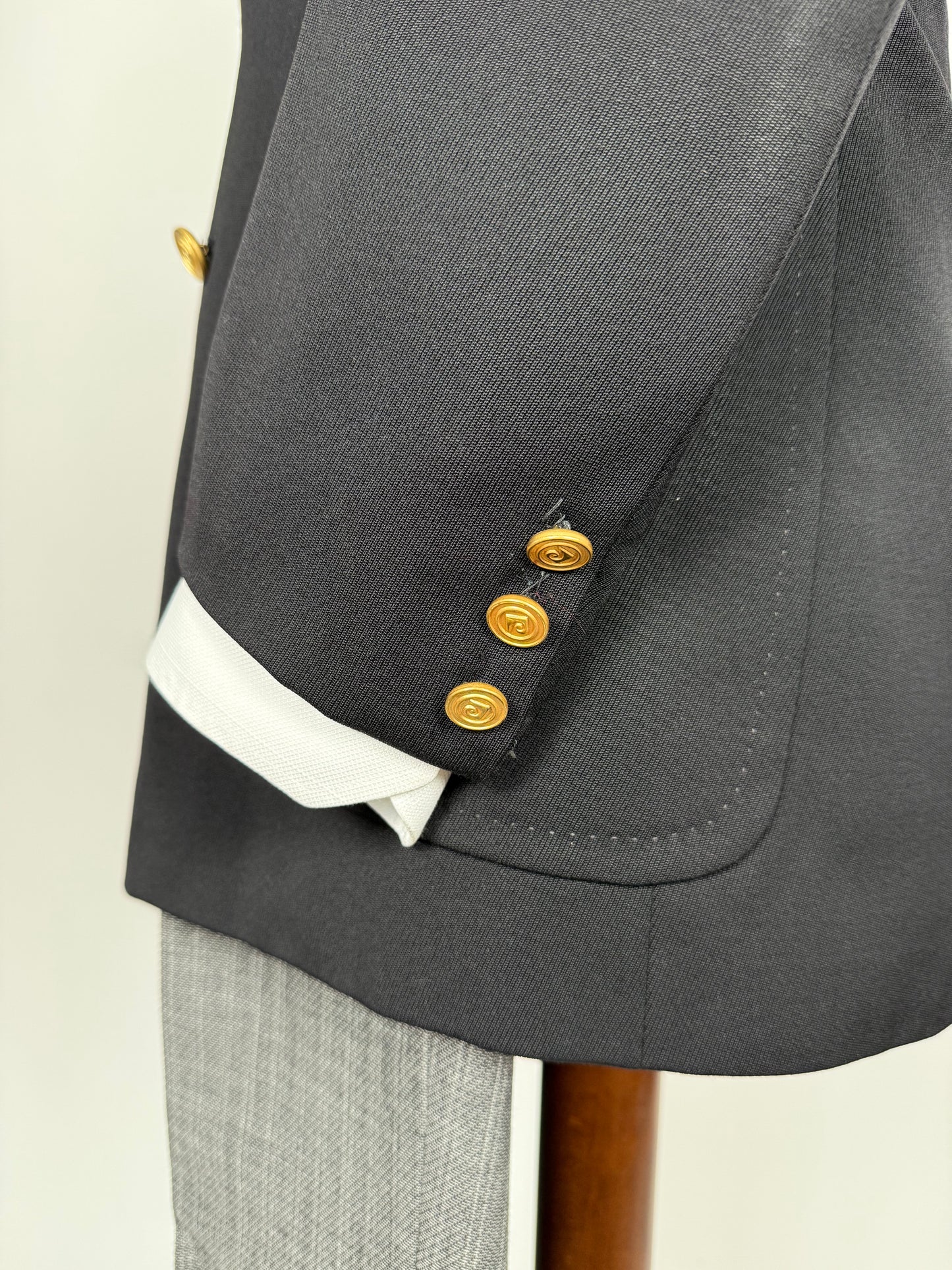 Navy blazer doppiopetto Pierre Cardin anni '70 - tg. 46