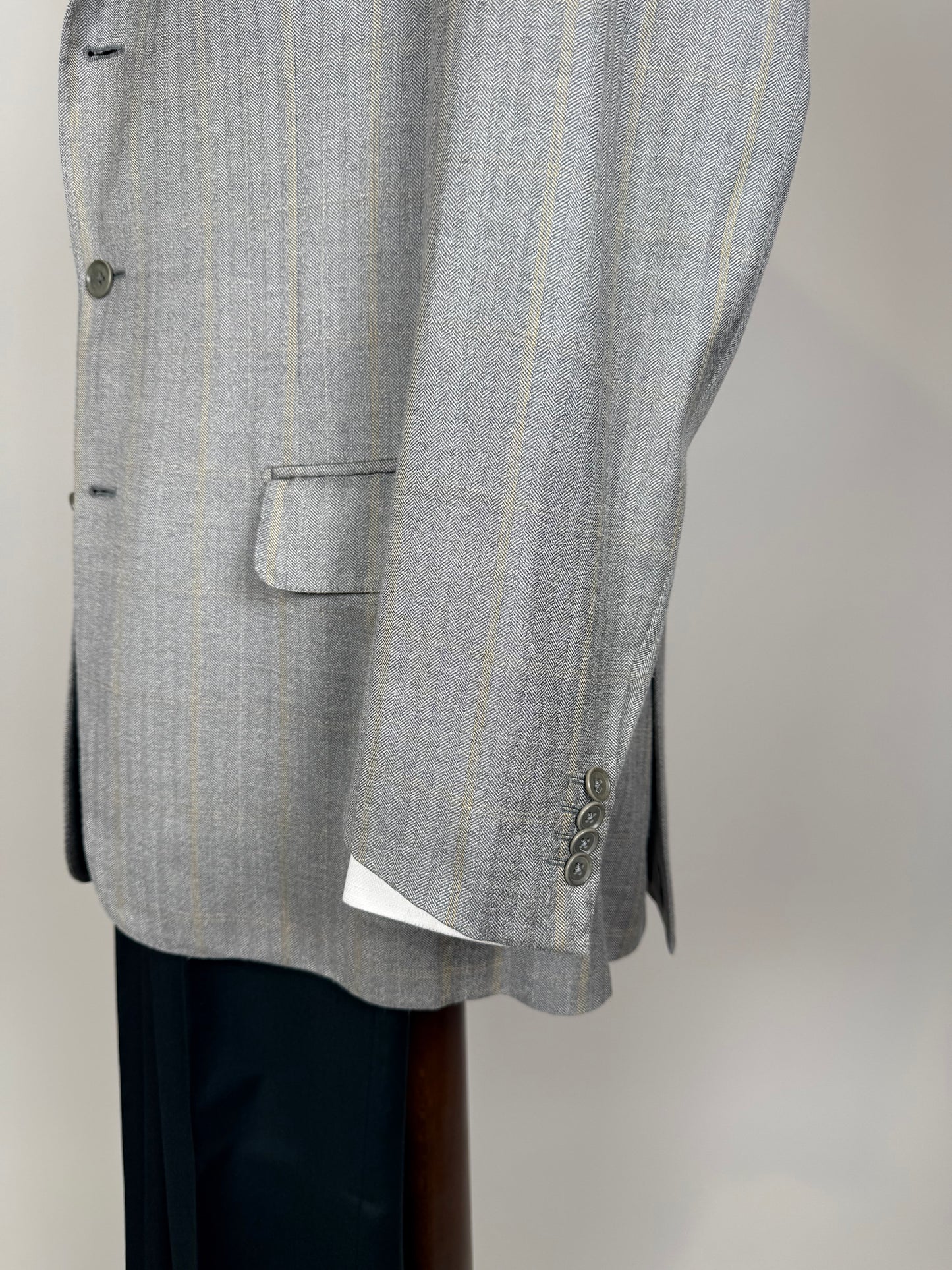 Giacca Isaia seta e lana herringbone - tg. 52
