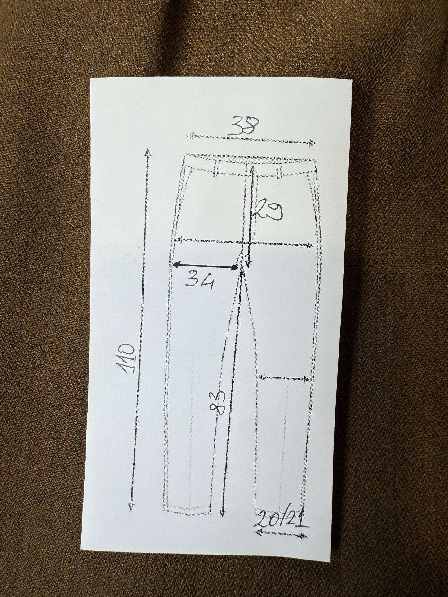 Pantaloni anni ‘80 color senape tripla pince (NOS) - tg. 44