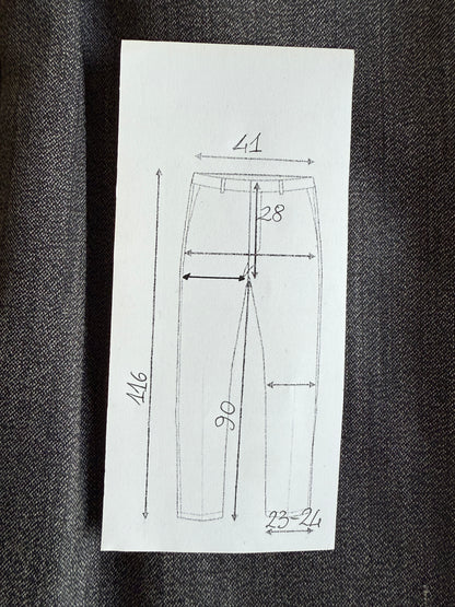 Pantaloni anni ‘80 in fresco lana grigio mélange (NOS) - tg. 46