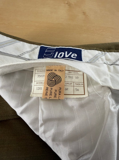 Pantaloni fresco lana verde oliva anni '80 (NOS) - tg. 54/56