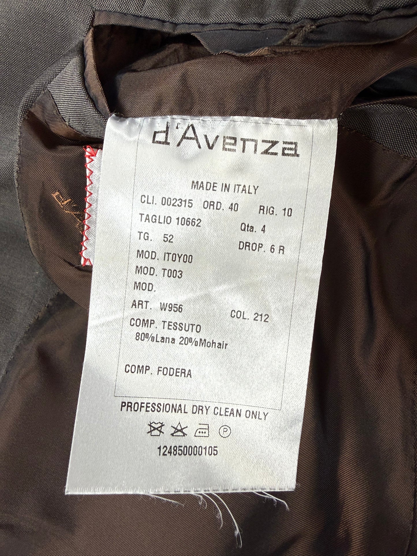 Giacca D'Avenza lana e mohair color bronzo - tg. 52