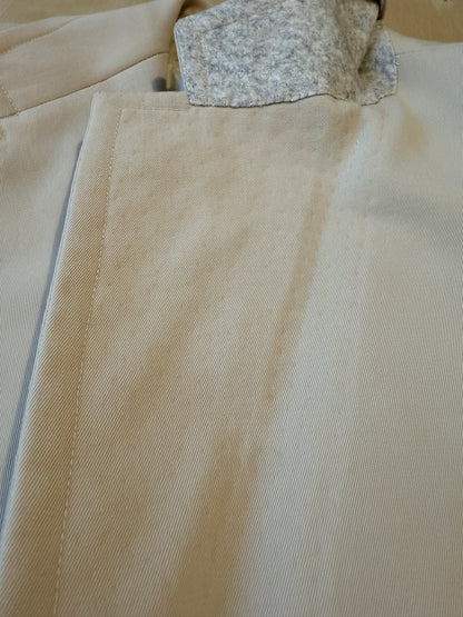 Completo sartoriale anni '70 a zampa in twill color panna - tg. 44/46