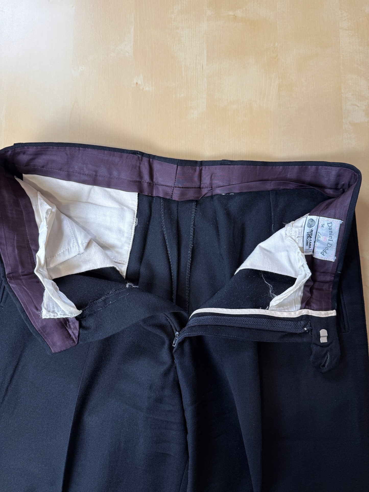 Pantaloni anni ‘80 flanella blu notte - tg. 52