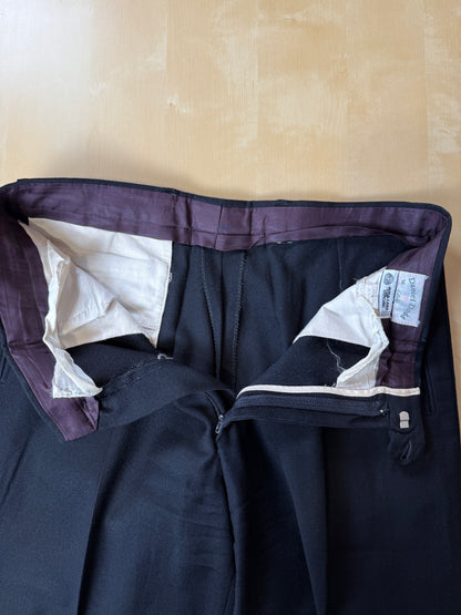 Pantaloni anni ‘80 flanella blu notte - tg. 52