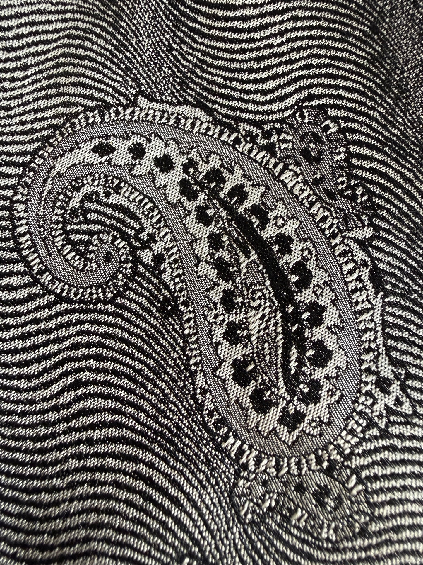 Cravatta Prochownick paisley argento jacquard