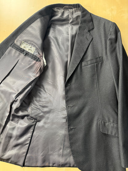Giacca anni '50/'60 flanella antracite gessato - tg. 50/52
