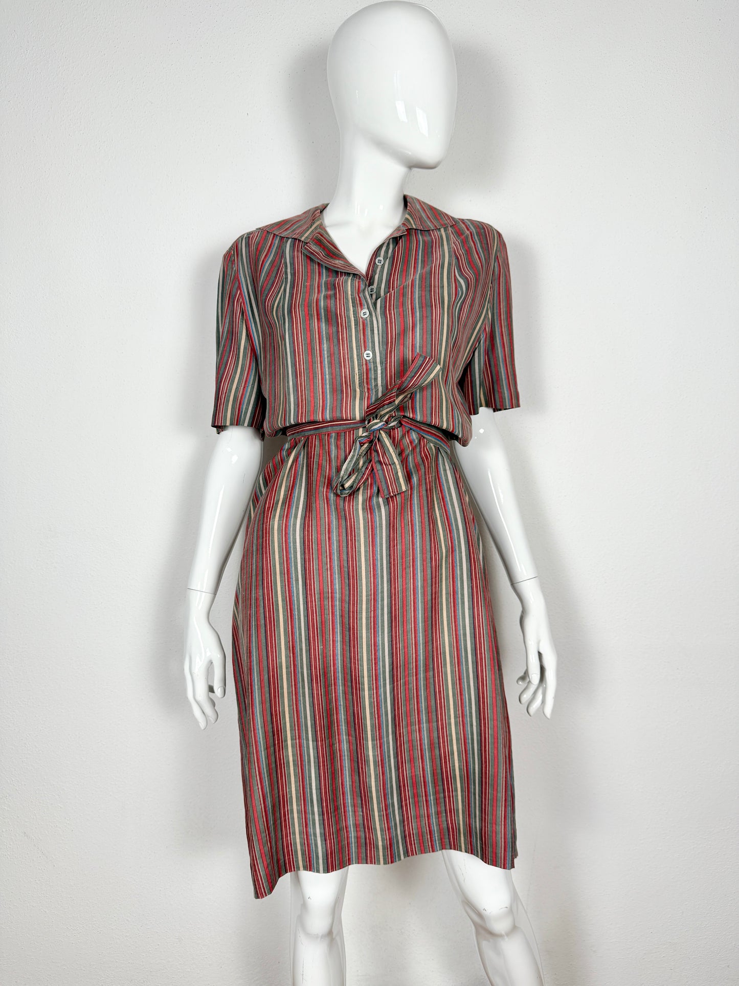 Abito chemisier in seta Saint Laurent Rive Gauche anni ‘70/‘80 - tg. M/L