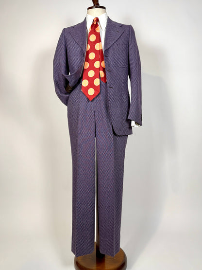 Completo anni ‘70 viola optical - tg. 44