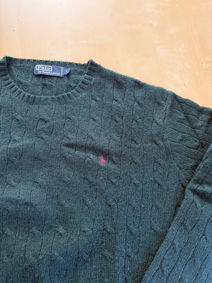 Maglione Polo Ralph Lauren in pura lana a trecce - L