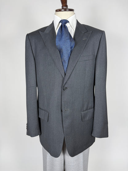 Giacca Valentino lana pettinata grigio spigato - tg. 52