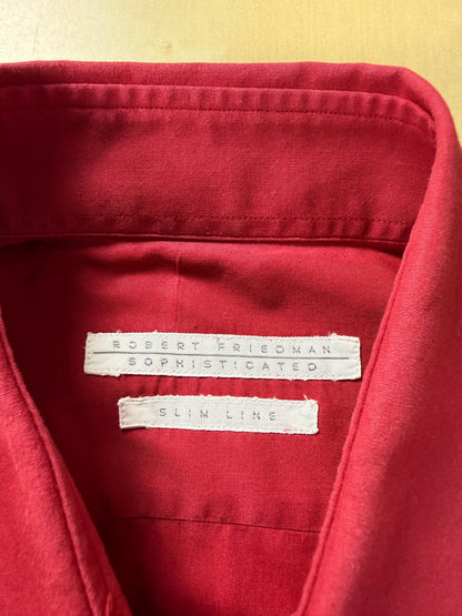 Camicia popeline rosso vivo - M collo 40