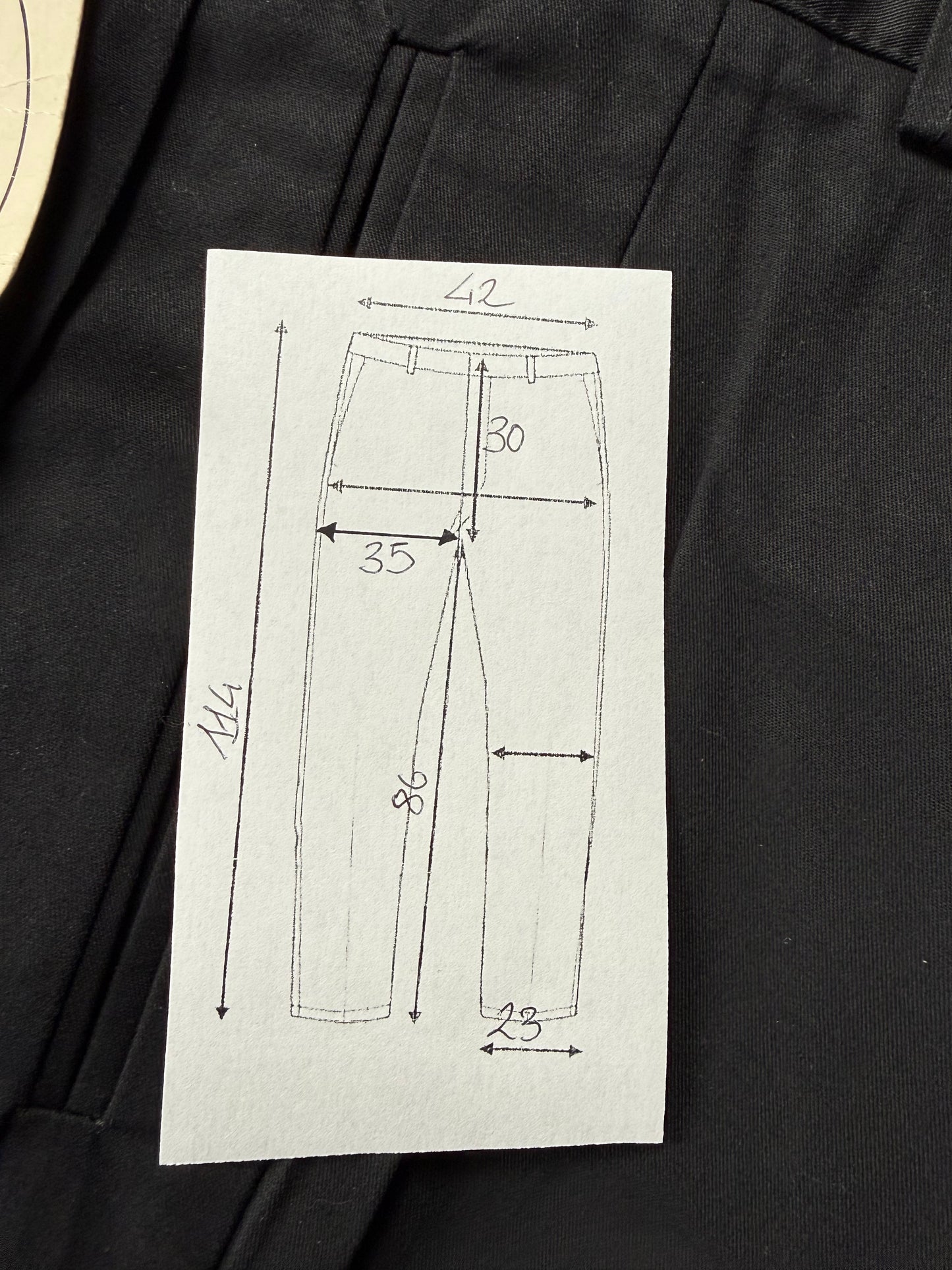 Pantaloni anni '80 in cotone nero (NOS) - tg. 48