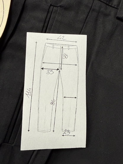 Pantaloni anni '80 in cotone nero (NOS) - tg. 48