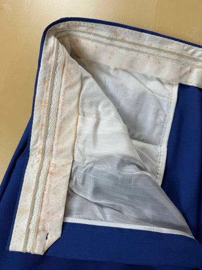 Pantaloni fresco lana blu china anni '80 (NOS) - tg. 50/52