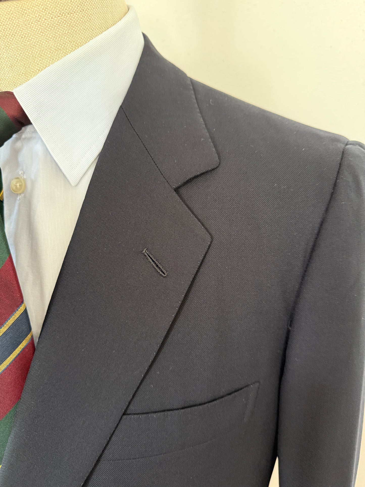 Giacca/blazer Brioni anni ‘80 in twill blu - tg. 48/50