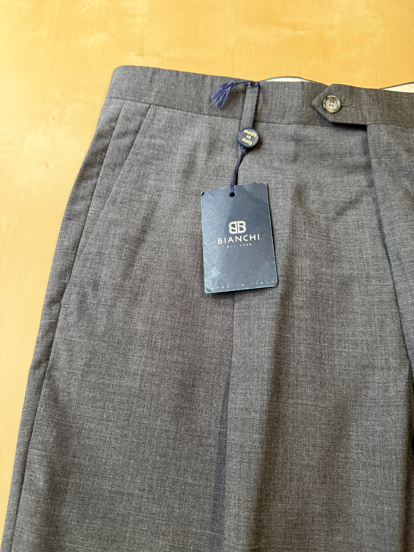 Pantalone anni '90 fresco lana antracite (NOS) - tg. 54