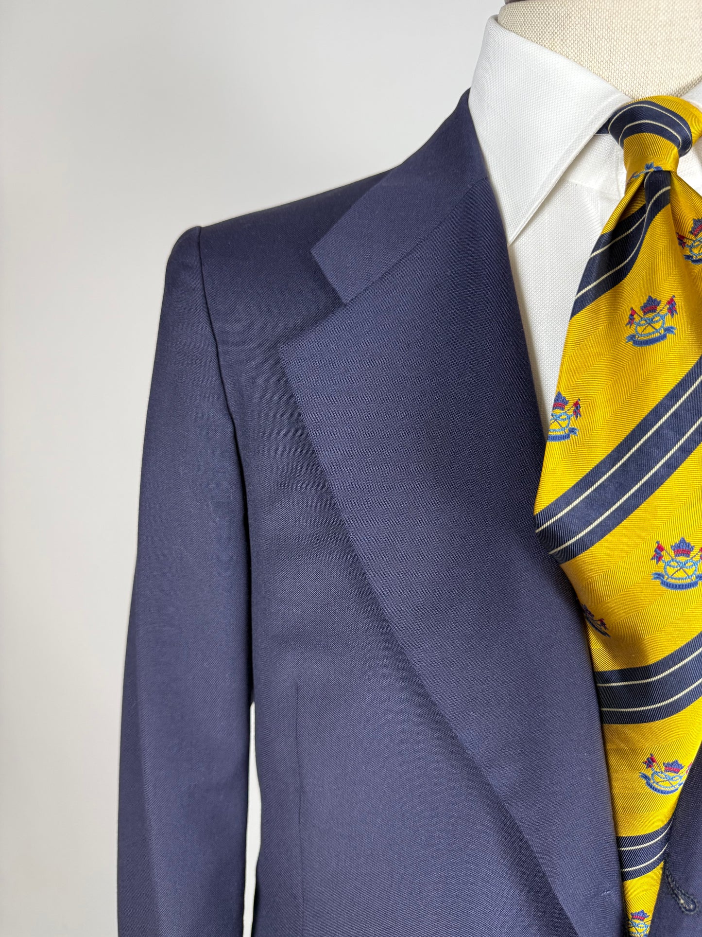 Giacca anni '60/'70 lana-terital blu - tg. 50/52
