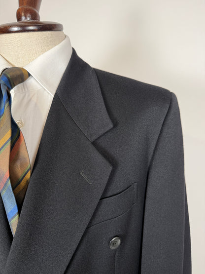 Giacca Pal Zileri doppiopetto anni ‘80 flanella blu - tg. 48