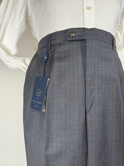 Pantaloni fresco lana grigio righe (NOS) - tg. 50