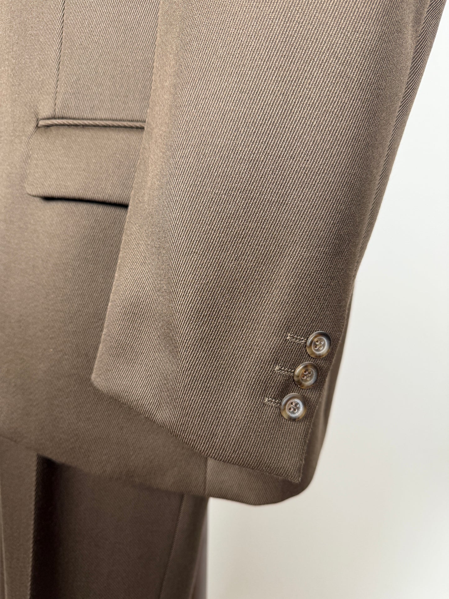 Completo anni ‘90 in twill marrone/cachi (NOS) - tg. 56