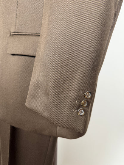 Completo anni ‘90 in twill marrone/cachi (NOS) - tg. 56