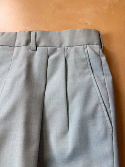 Pantaloni fresco lana turchese anni ‘80 (NOS) - tg. 50/52