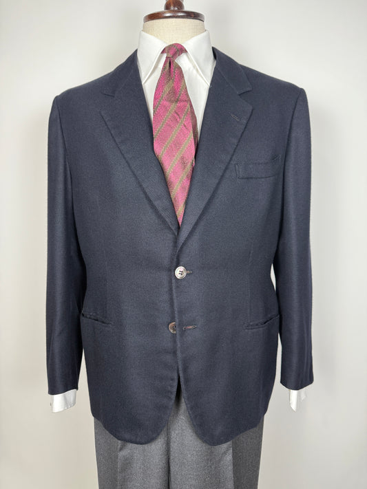 Giacca sartoriale anni '80 in puro cashmere pettinato Loro Piana - tg. 52/54 corta