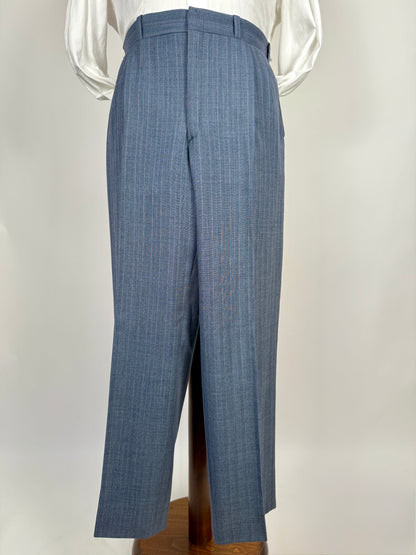 Completo sartoriale anni ‘60/'70 in grisaglia color carta da zucchero gessato - tg. 50/52