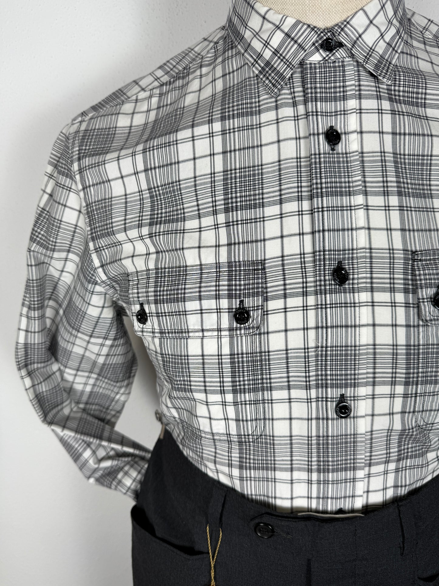 Camicia Gucci quadri glen check - S/M, collo 39