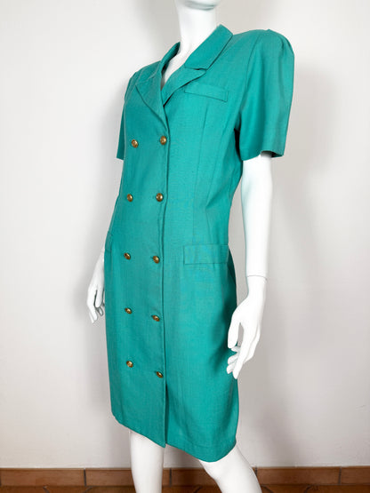 Abito blazer americano anni ‘70/‘80 verde acqua - tg. S/M