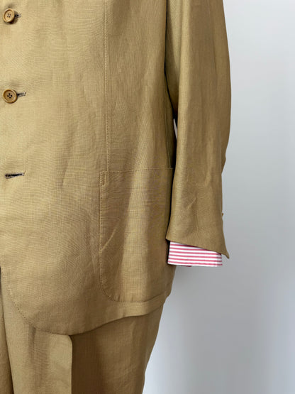 Completo sartoriale F. Di Marco lino irlandese beige - tg. 52 corta