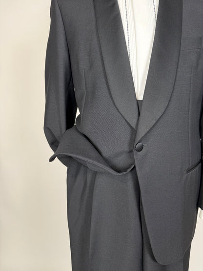 Smoking estivo Cantarelli anni '80 lana e mohair - tg. 50, pantaloni 52