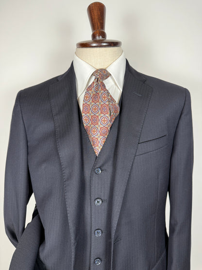 Giacca + panciotto Corneliani lana pettinata blu - tg. 50
