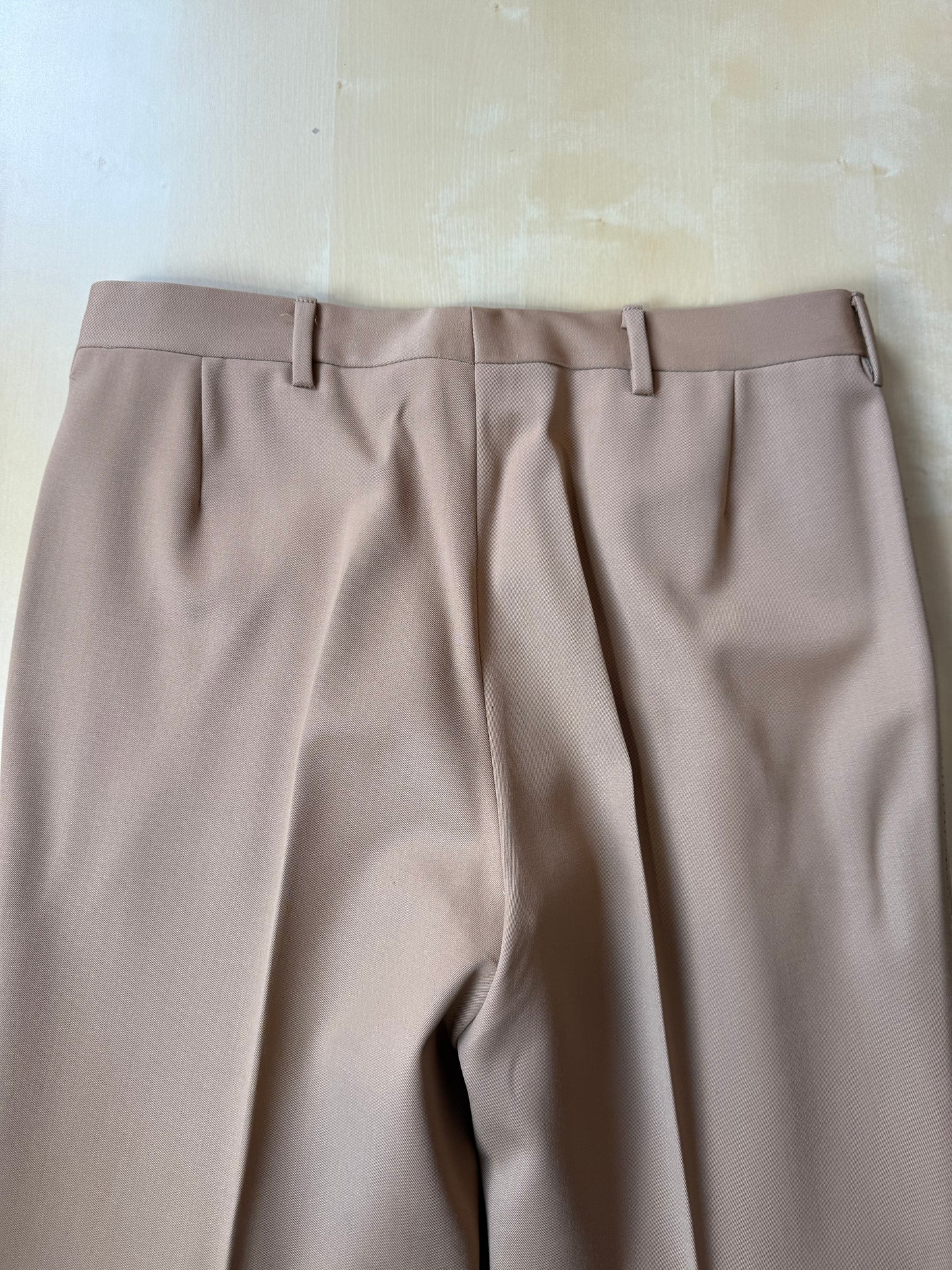 Completo 3 pezzi anni ‘70 twill pettinato beige - tg. 44