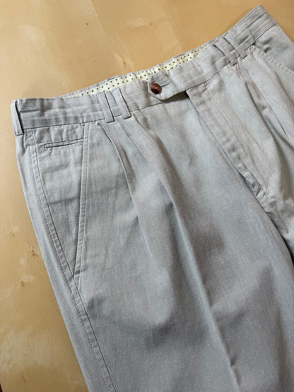 Pantaloni in misto lino anni ‘80 color avorio - tg. 50