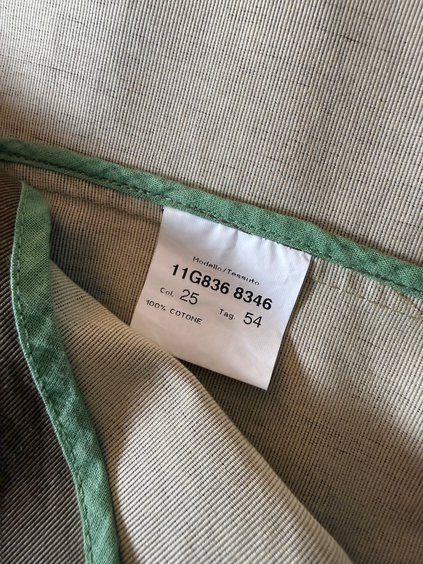 Giacca stile militare/sahariana in tela di cotone (nuova) - tg. 54
