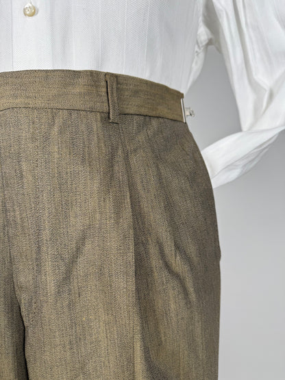 Pantaloni fresco lana cachi mélange (NOS) - tg. 46/48