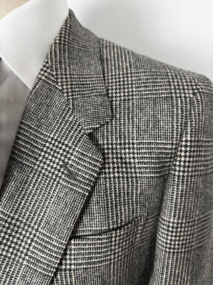 Giacca anni ‘70/‘80 in flanella principe di Galles scozzese - tg. 46