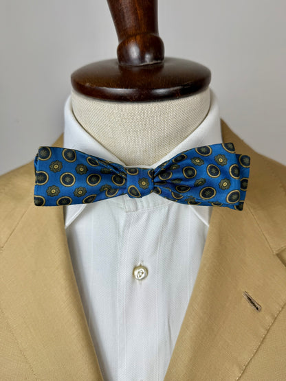 Papillon vintage azzurro micro fantasia