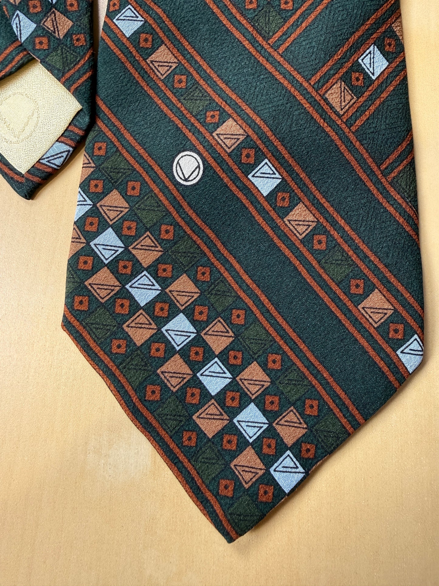 Cravatta Valentino anni ‘70 geometrica jacquard