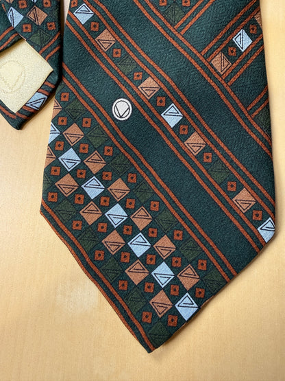 Cravatta Valentino anni ‘70 geometrica jacquard