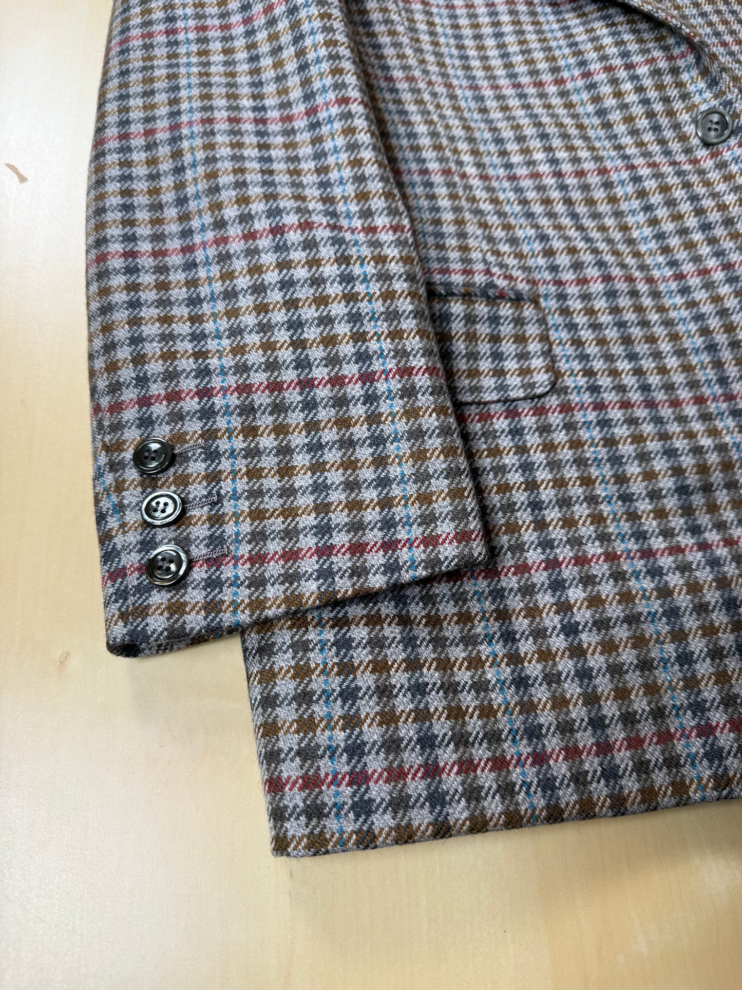 Giacca sartoriale lana e cashmere check - tg. 48/50 corta