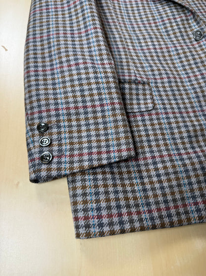 Giacca sartoriale lana e cashmere check - tg. 48/50 corta